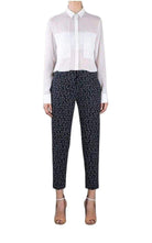 Chloe Wool Blend Pattern Trousers - Runway Catalog