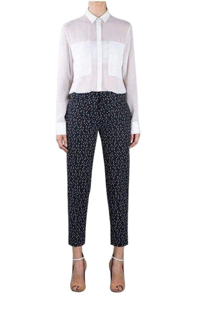 Chloe Wool Blend Pattern Trousers - Runway Catalog