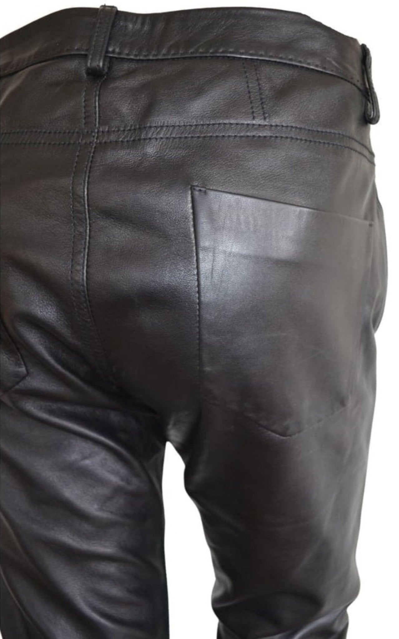 Costume National Straight Leg Just Leather Biker Pants - Runway