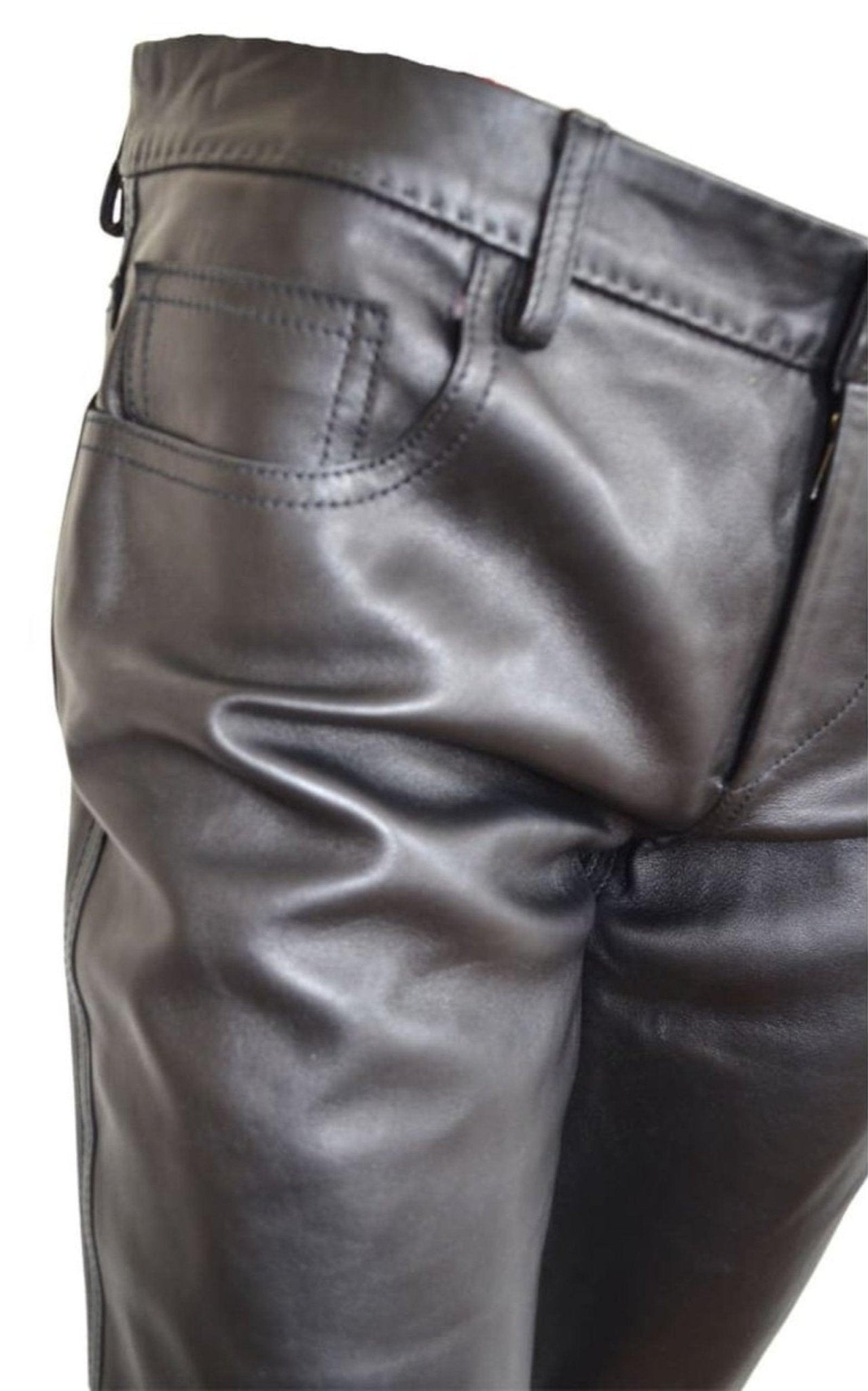 Costume National Straight Leg Just Leather Biker Pants - Runway