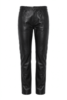 Costume National Straight Leg Just Leather Biker Pants - Runway Catalog