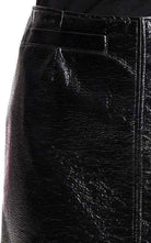 Courreges Black Vinyl A - Line Skirt - Runway Catalog