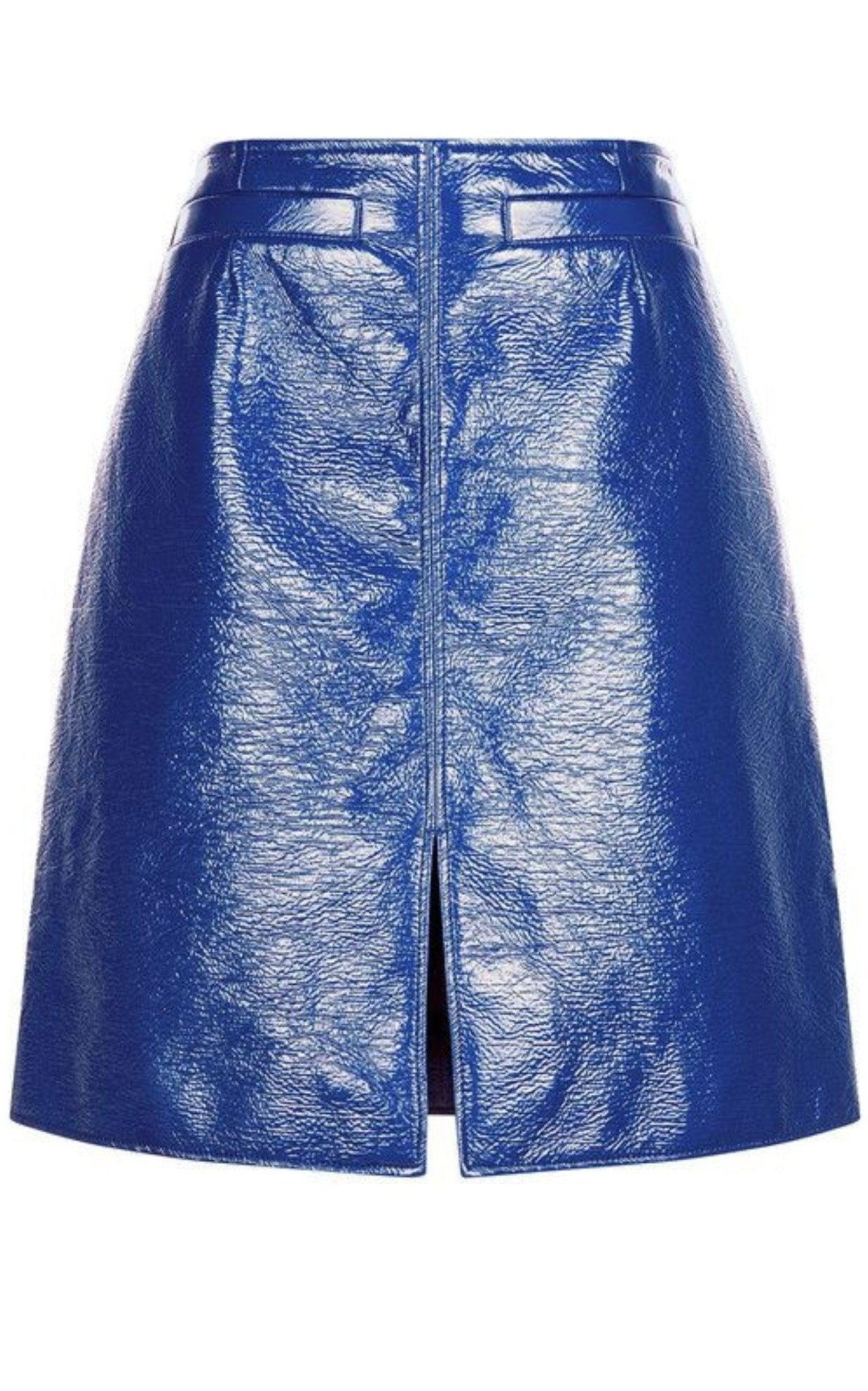 Courreges Blue Vinyl A - Line Skirt - Runway Catalog