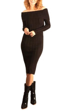 Cult Moda Black Bodycon off Shoulder Dress - Runway Catalog