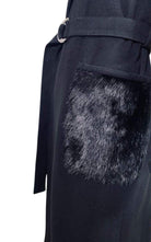 Cult Moda Black Classic Coat with Faux Fur Pockets - Runway Catalog