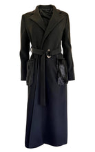 Cult Moda Black Classic Coat with Faux Fur Pockets - Runway Catalog