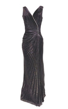 Cult Moda Black Shimmer Pleated Maxi Prom Dress - Runway Catalog