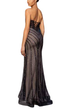 Cult Moda Black Strapless Beaded Fitted Dress Corset Bodice Maxi Formal Gown Dress - Runway Catalog