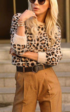 Cult Moda Cheetah Pattern Sweater - Runway Catalog