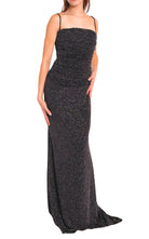 Cult Moda Criss Cross Open Back Black Shimmer Prom Dress - Runway Catalog