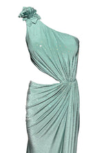 Cult Moda Crystal Embellished Cocktail Dress - Cutout Green - Runway Catalog