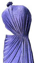 Cult Moda Crystal Embellished Cutout Blue Cocktail Dress - Runway Catalog