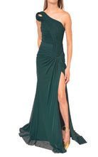 Cult Moda Gilded Waves Green Cocktail Dress - Runway Catalog