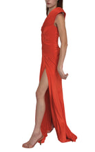Cult Moda Gilded Waves One - Shoulder Orange Party Cocktail Dress - Runway Catalog