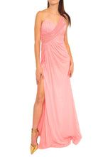 Cult Moda Gilded Waves One - Shoulder Pink Party Cocktail Dress - Runway Catalog