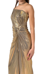 Robe de bal métallisée dorée Cult Moda - Catalogue Runway