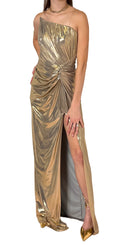 Robe de bal métallisée dorée Cult Moda - Catalogue Runway