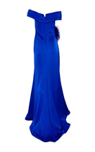 Cult Moda Off Shoulder Boat Neck Blue Cocktail Prom Dress - Runway Catalog