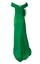 Cult Moda Off Shoulder Boat Neck Green Cocktail Prom Dress - Runway Catalog
