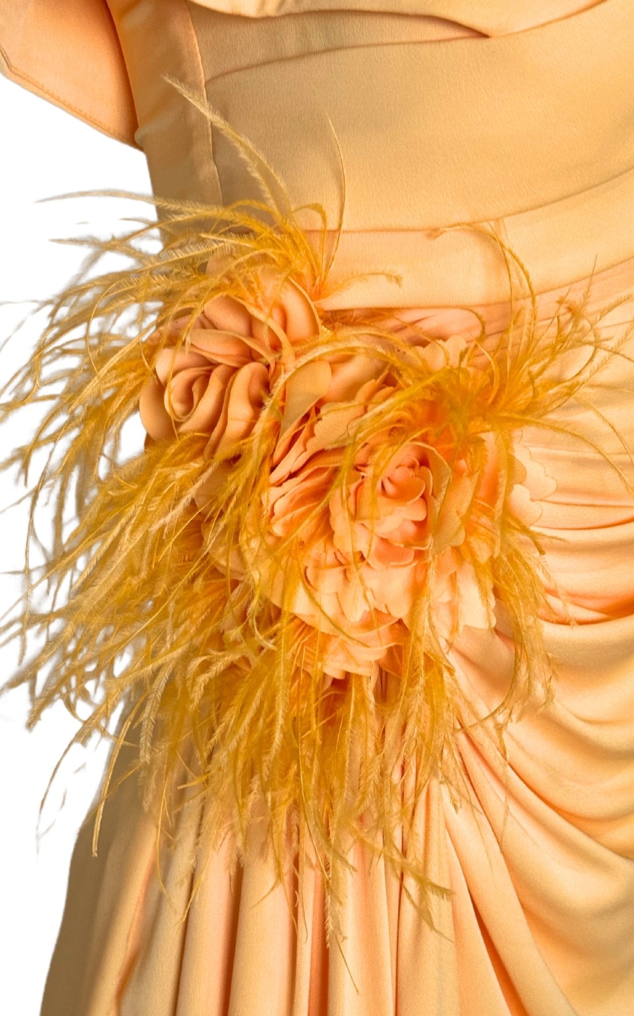 Cult Moda Off Shoulder Boat Neck Yellow Cocktail Prom Dress - Runway Catalog