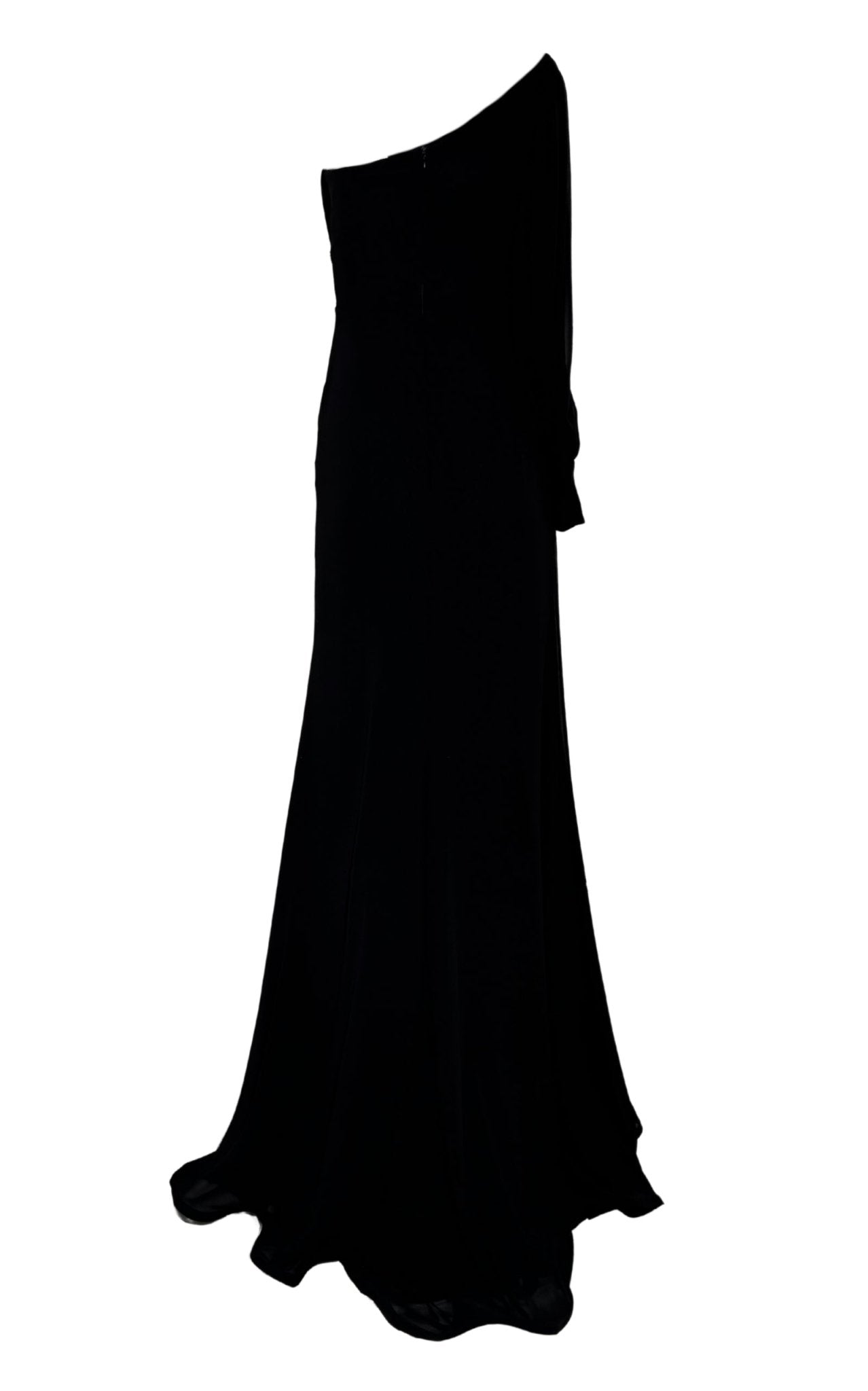 Cult Moda One - Shoulder Long Sleeve Chiffon Gown - Runway Catalog