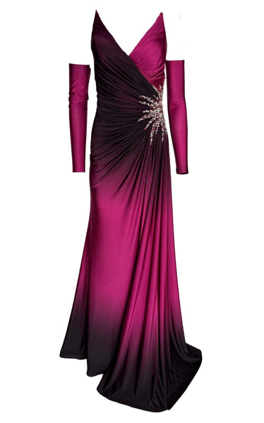dinner party dress to impress Burgundy Ombre Party Dress to Impress FR 40