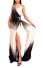 Cult Moda Rhinestone Embellished White Ombre Party Dress to Impress - Runway Catalog