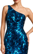 Cult Moda Shattered Mirror Blue Mini Dress - Runway Catalog