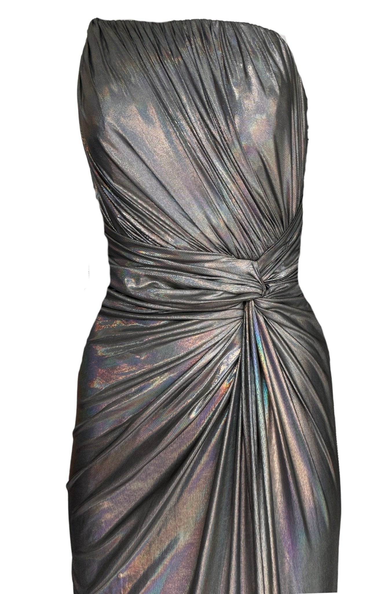 Cult Moda Silver Metallic Cocktail Prom Dress - Runway Catalog