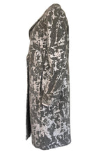 Cult Moda Silver Print Wool Blend Trench Coat - Runway Catalog