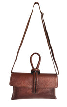 Cult Moda Single Handle Wristlet Crossbody Bag in Bronze - Runway Catalog