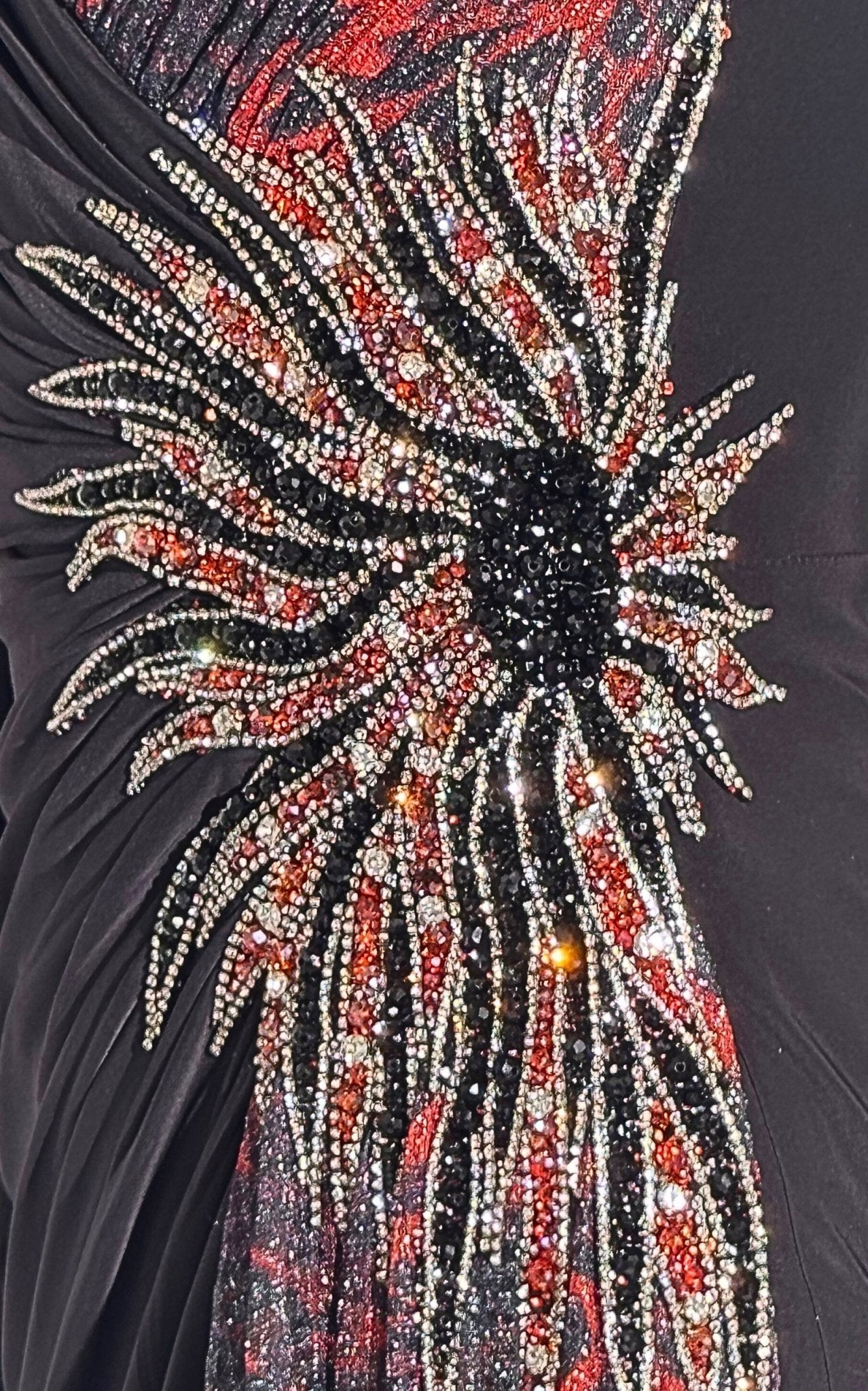 Cult Moda V - neck Leopard Pattern Evening Cocktail Gown - Runway Catalog