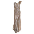 Cult Moda Waves Gold One - Robe de soirée asymétrique - Catalogue défilé