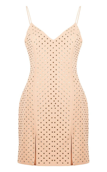 david koma resort 2023 crystal-embellished dress Alessandra Ambrosio's David Koma Open-Back Crystal-Embellished Pointelle-Knit Maxi Dress