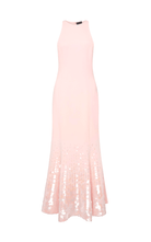 David Koma Paillette Illusion Midi Pink Dress - Runway Catalog