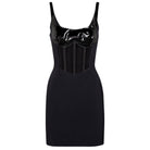 David Koma Patent Leather Corset Mini Dress - Runway Catalog
