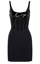 David Koma Patent Leather Corset Mini Dress - Runway Catalog