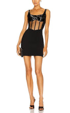 David Koma Patent Leather Corset Mini Dress - Runway Catalog