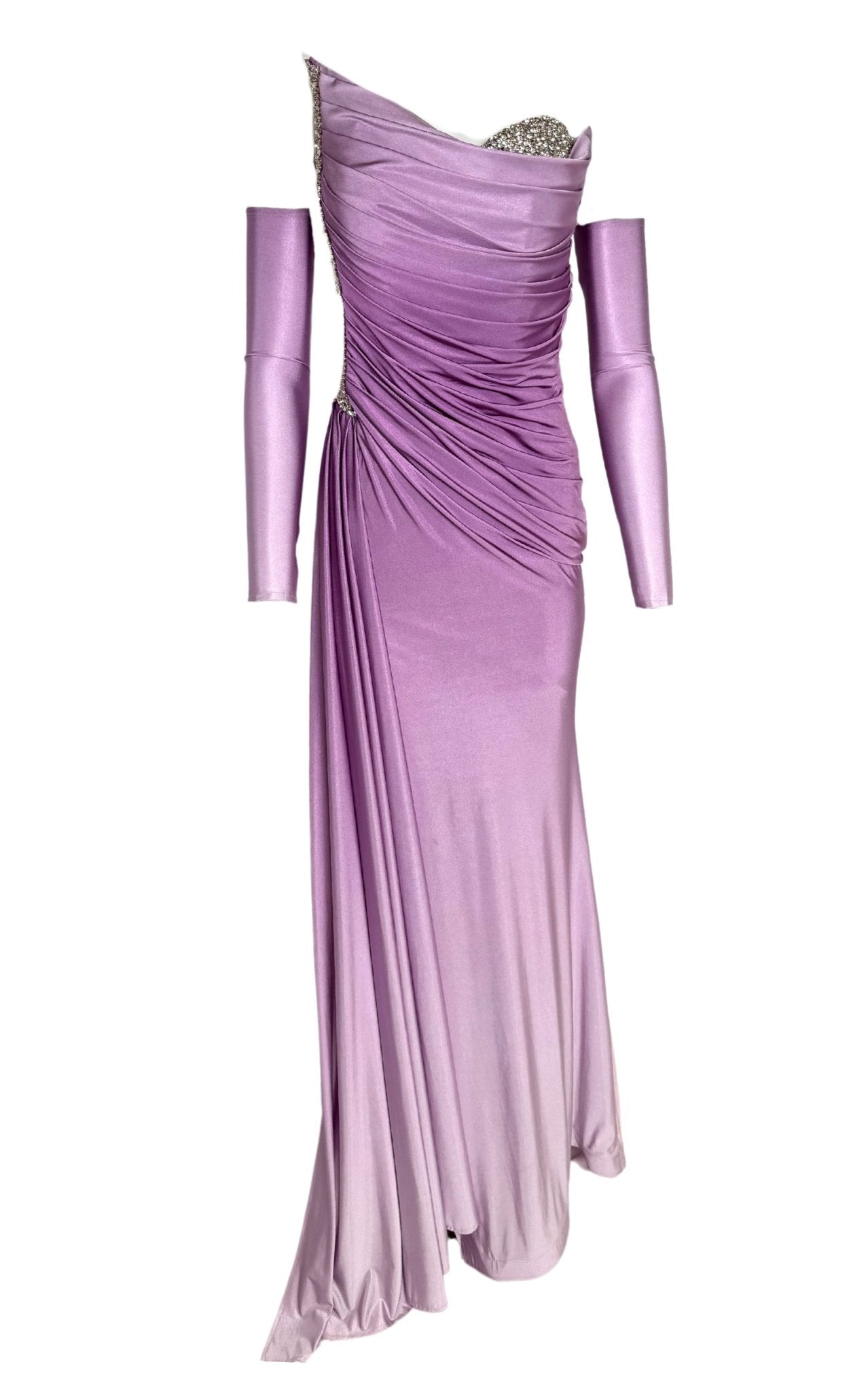 Dekolte Rhinestone Embellished Purple Ombre Gown - Runway Catalog