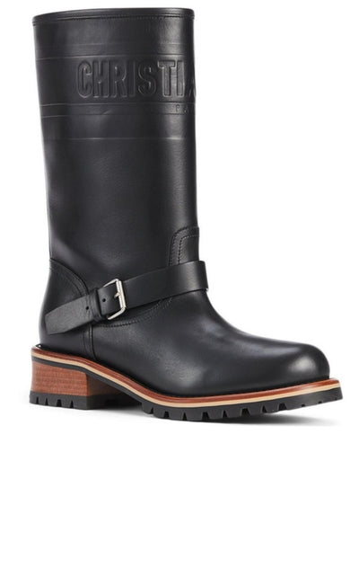 Dior Quest Leather Mid - Calf Boots - Runway Catalog
