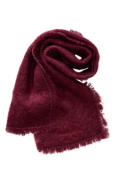 Dolce & Gabbana Bordeaux Knitted Mohair Wool Scarf - Runway Catalog