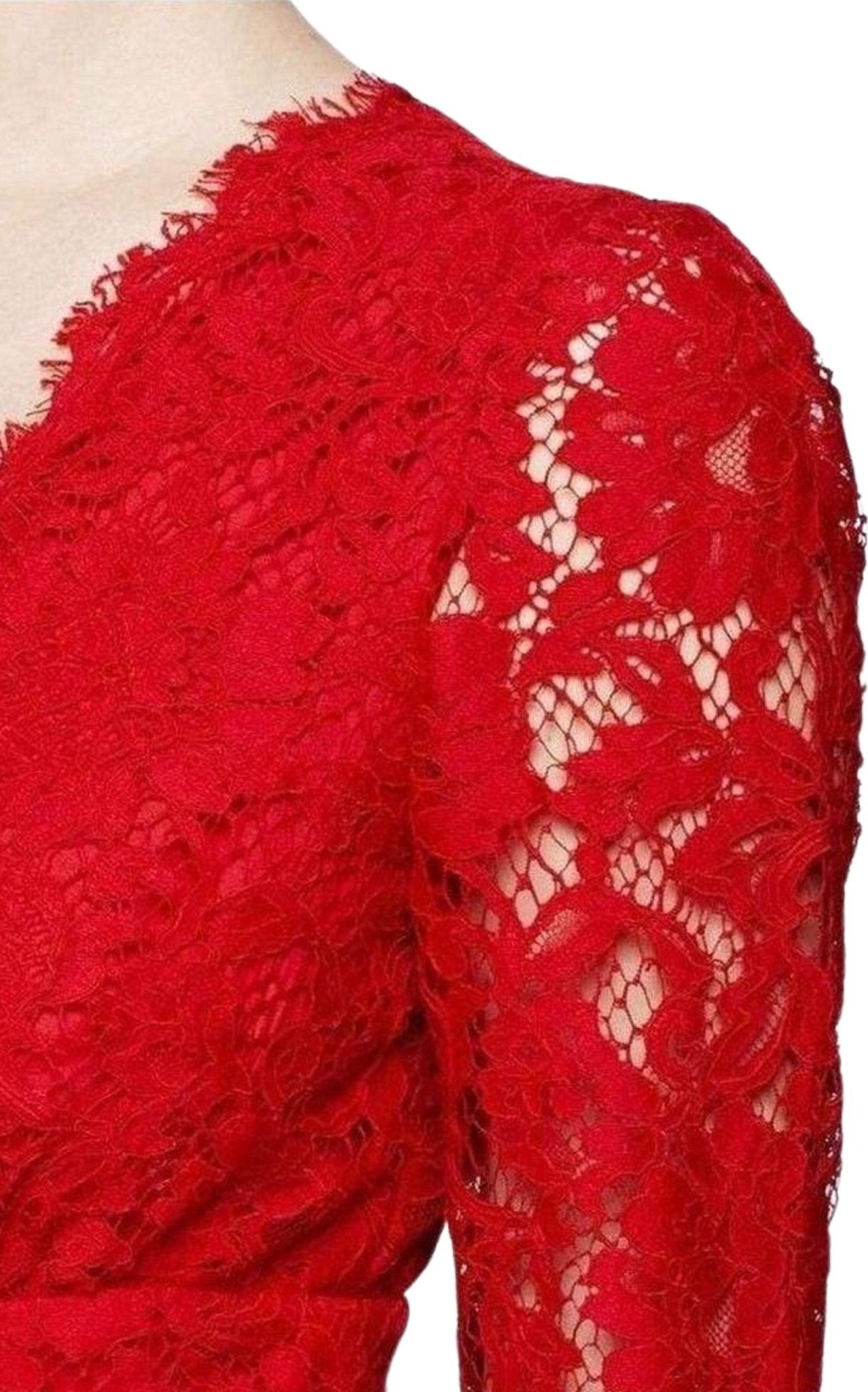 Dolce & Gabbana Floral-lace Flounce Dress
