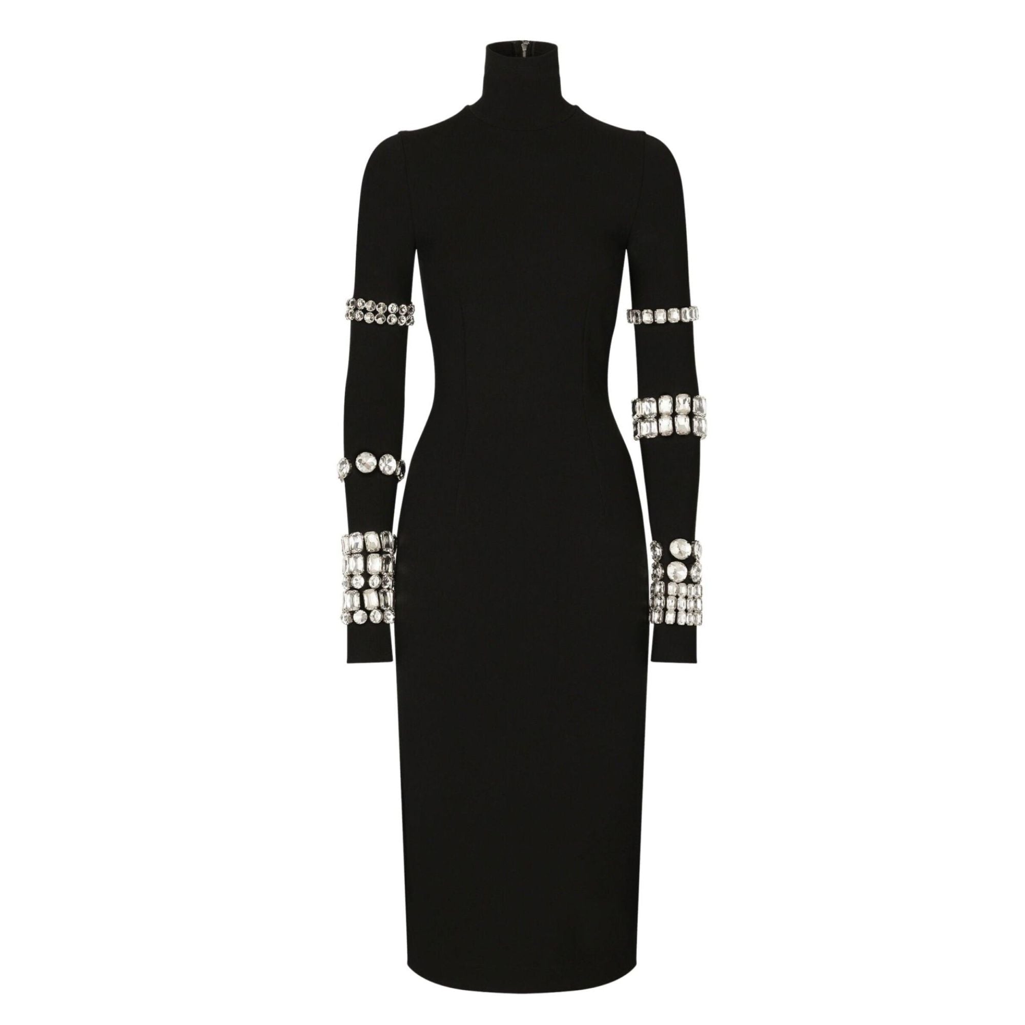 Dolce & Gabbana Kim Kardashian Crystal - Embellished Knit Midi Dress - Runway Catalog