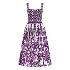 Dolce & Gabbana Majolica - Print Cotton Dress - Runway Catalog