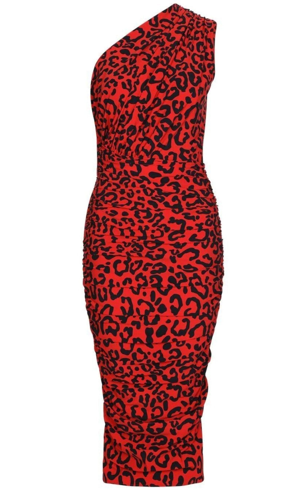 Dolce & Gabbana One-shoulder Leopard-print Dress IT 42