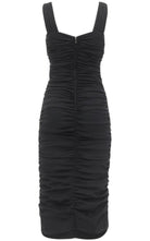 Dolce & Gabbana Ruched Stretch Silk Charmeuse Midi Dress - Runway Catalog