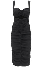 Dolce & Gabbana Ruched Stretch Silk Charmeuse Midi Dress - Runway Catalog