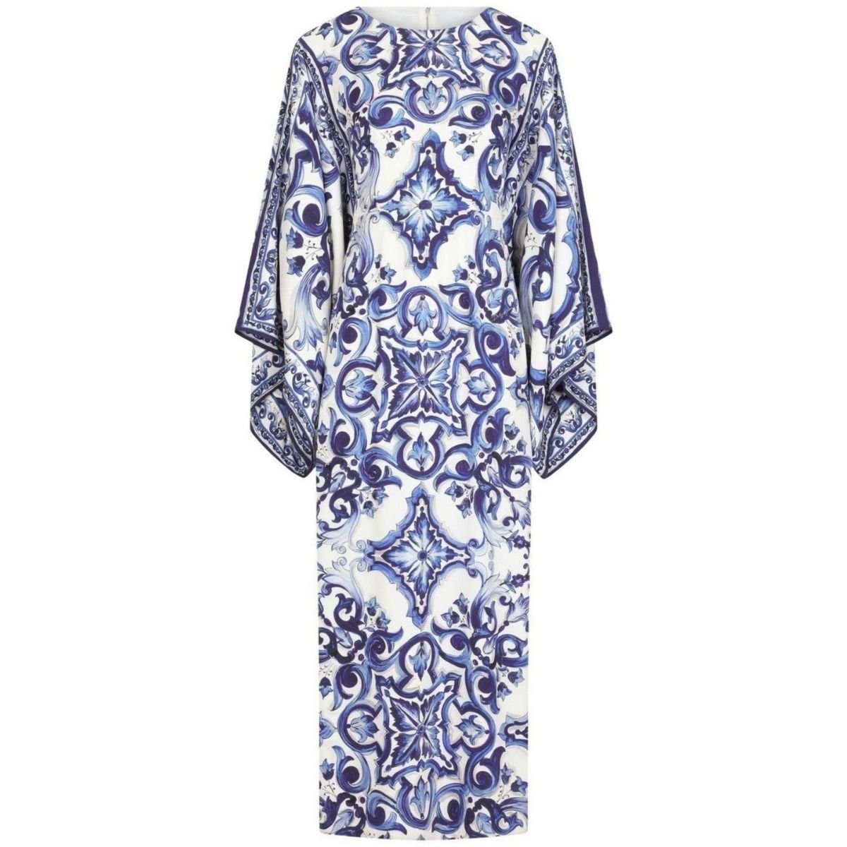 Dolce & Gabbana Scarf - print Silk Charmeuse Maxi Dress - Runway Catalog