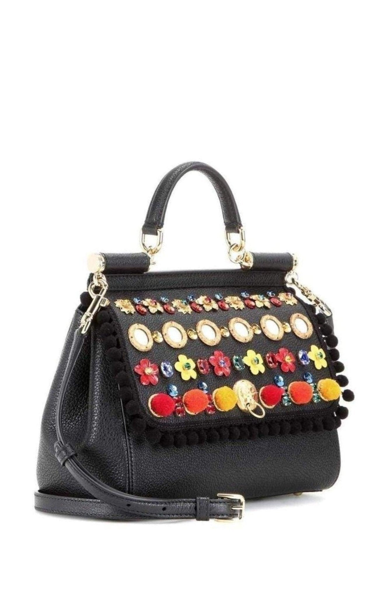 Dolce & Gabbana Sicily In Raffia Shoulder Leather Bag - Runway Catalog
