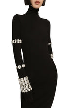 Dolce & Gabbana x Kim Kardashian Embellished Stretch - knit Midi Dress - Runway Catalog